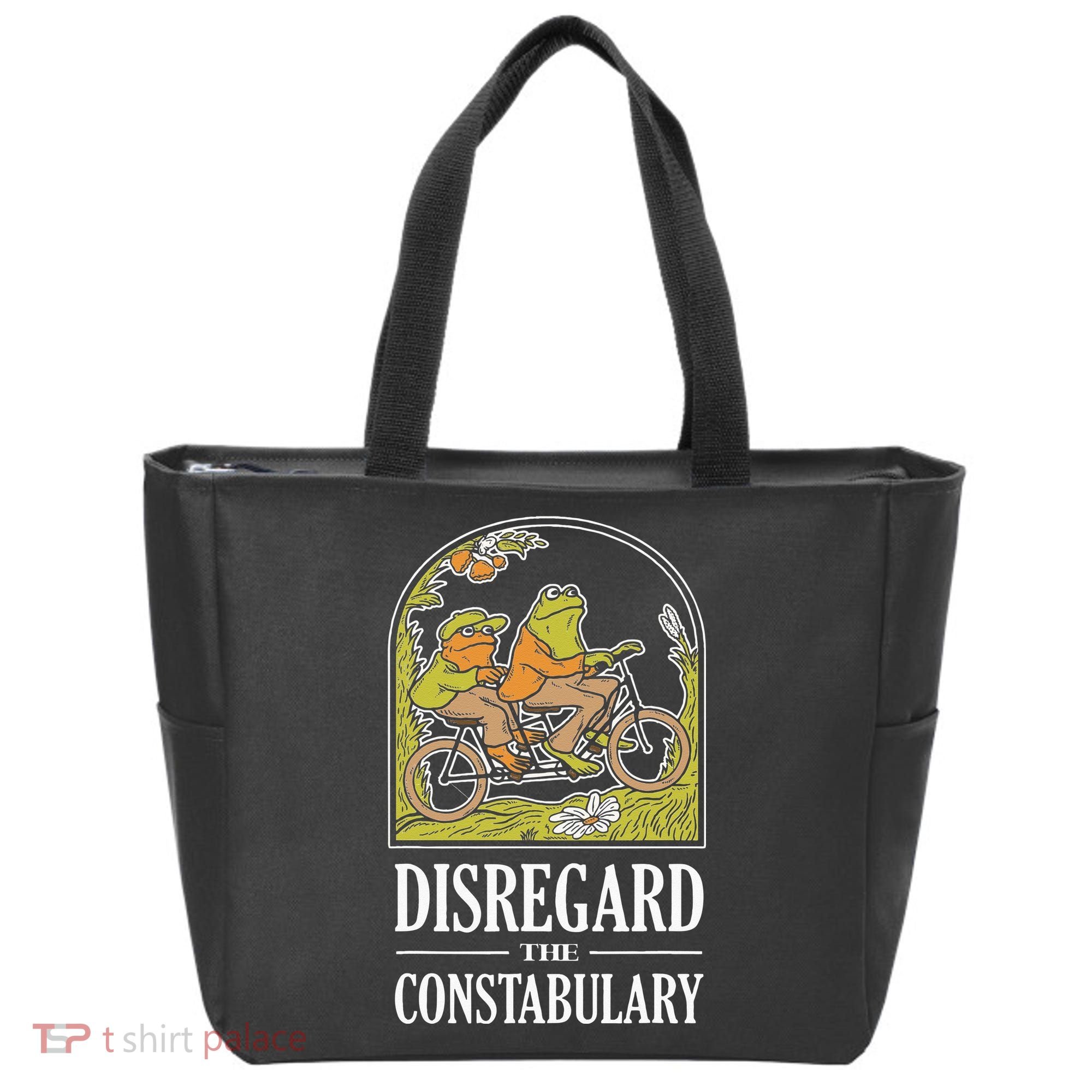 Disregard The Constabulary Graphic Funny Frog Meme Police Tote Bag