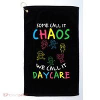 Daycare Teacher Crew Some Call It Chaos We Call It Daycare Golf Towel thumb 0