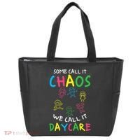 Daycare Teacher Crew Some Call It Chaos We Call It Daycare Tote Bag thumb 0