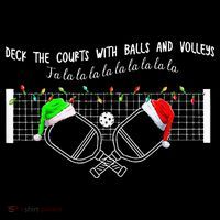 Deck The Courts With Balls And Volleys Christmas Pickleball  Women's Hoodie thumb 2