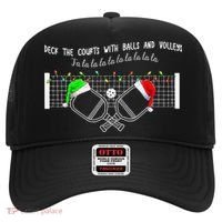 Deck The Courts With Balls And Volleys Christmas Pickleball  Hat thumb 0
