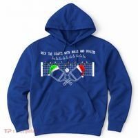 Deck The Courts With Balls And Volleys Christmas Pickleball  Hoodie thumb 0