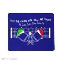 Deck The Courts With Balls And Volleys Christmas Pickleball  Mousepad thumb 0