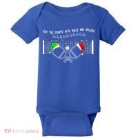 Deck The Courts With Balls And Volleys Christmas Pickleball  Baby Bodysuit thumb 0