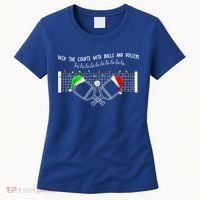 Deck The Courts With Balls And Volleys Christmas Pickleball  Women's T-Shirt thumb 0
