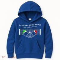 Deck The Courts With Balls And Volleys Christmas Pickleball  Kids Hoodie thumb 0