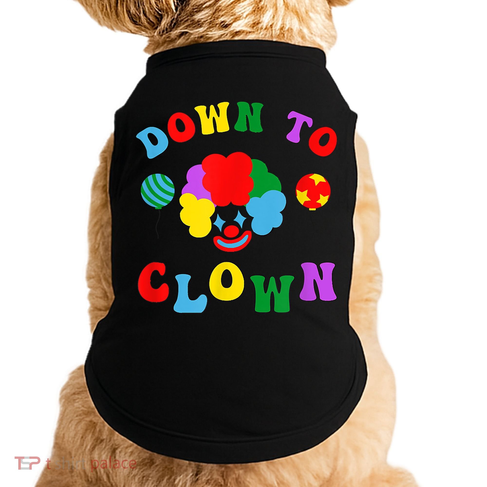 Down To Clown Clowncore Aesthetic Doggie Tank