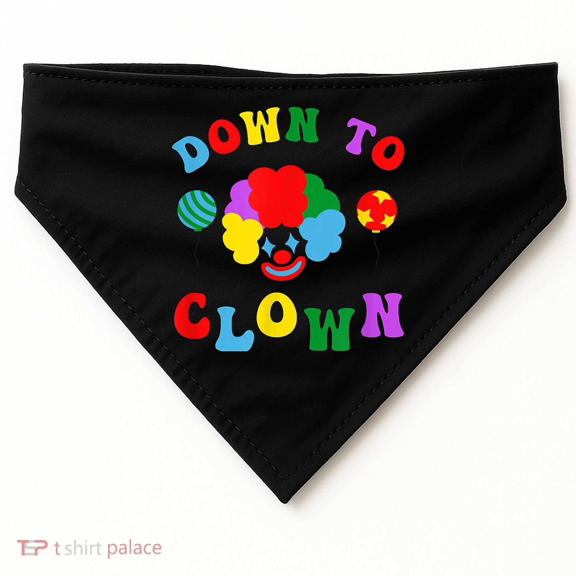 Down To Clown Clowncore Aesthetic USA-Made Doggie Bandana