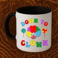 Down To Clown Clowncore Aesthetic Coffee Mug thumb 2