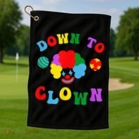 Down To Clown Clowncore Aesthetic Golf Towel thumb 1
