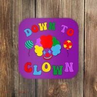 Down To Clown Clowncore Aesthetic Coaster thumb 0