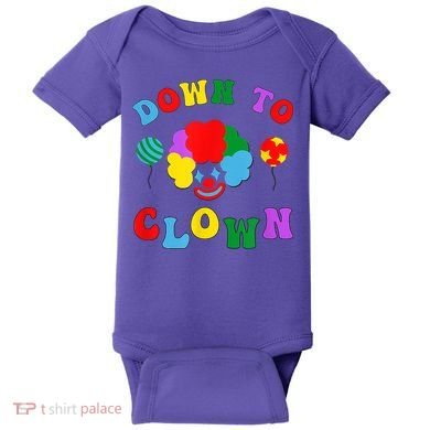 Down To Clown Clowncore Aesthetic Baby Bodysuit