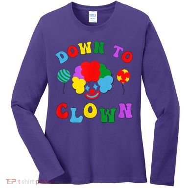 Down To Clown Clowncore Aesthetic Women's Long Sleeve Shirt