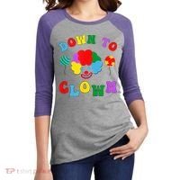 Down To Clown Clowncore Aesthetic Women's Tri-Blend 3/4-Sleeve Raglan Shirt thumb 2