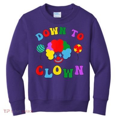 Down To Clown Clowncore Aesthetic Kids Sweatshirt