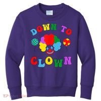 Down To Clown Clowncore Aesthetic Kids Sweatshirt thumb 0