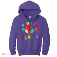 Down To Clown Clowncore Aesthetic Kids Hoodie thumb 0