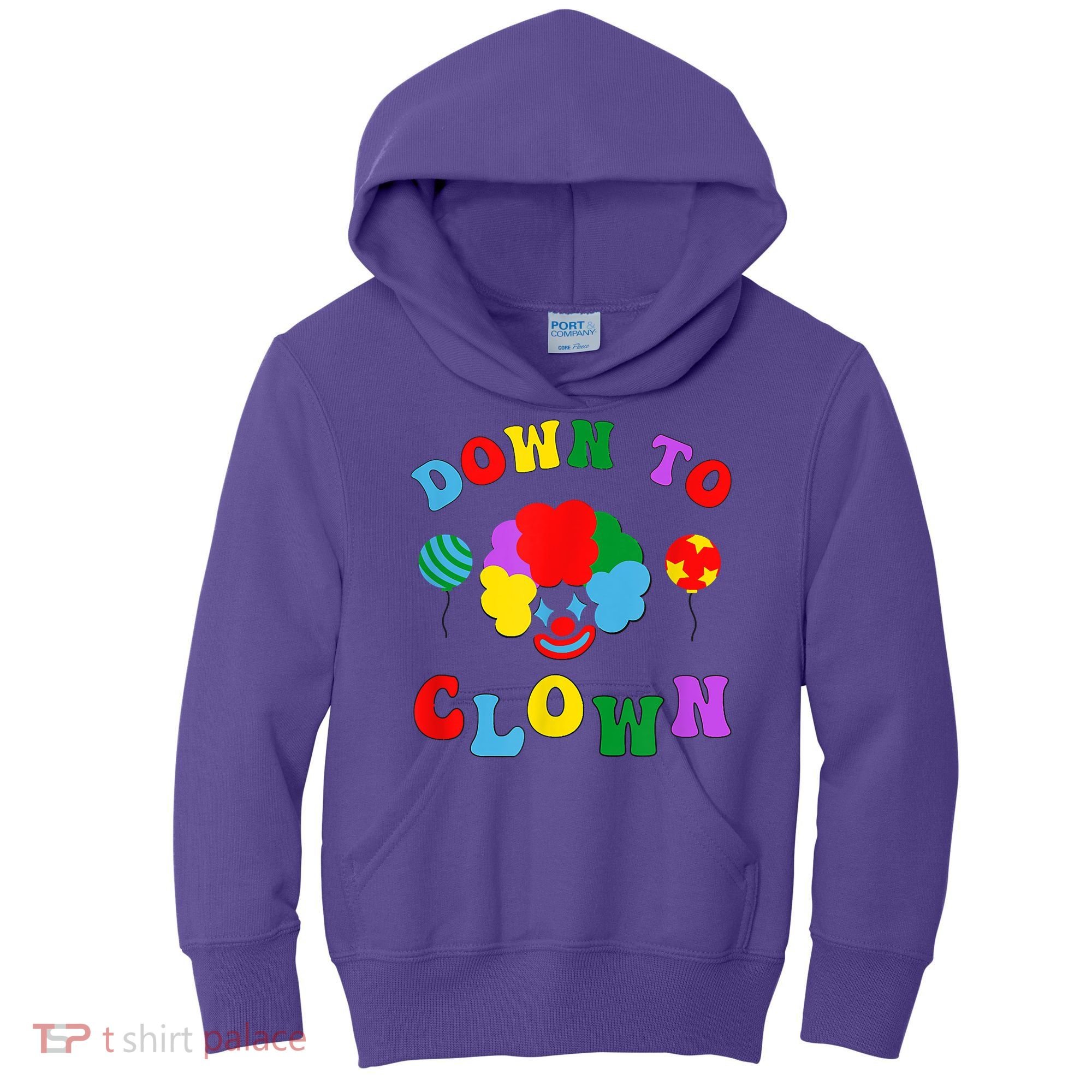 Down To Clown Clowncore Aesthetic Kids Hoodie