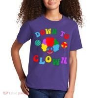 Down To Clown Clowncore Aesthetic Kids T-Shirt thumb 2