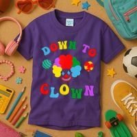 Down To Clown Clowncore Aesthetic Kids T-Shirt thumb 3