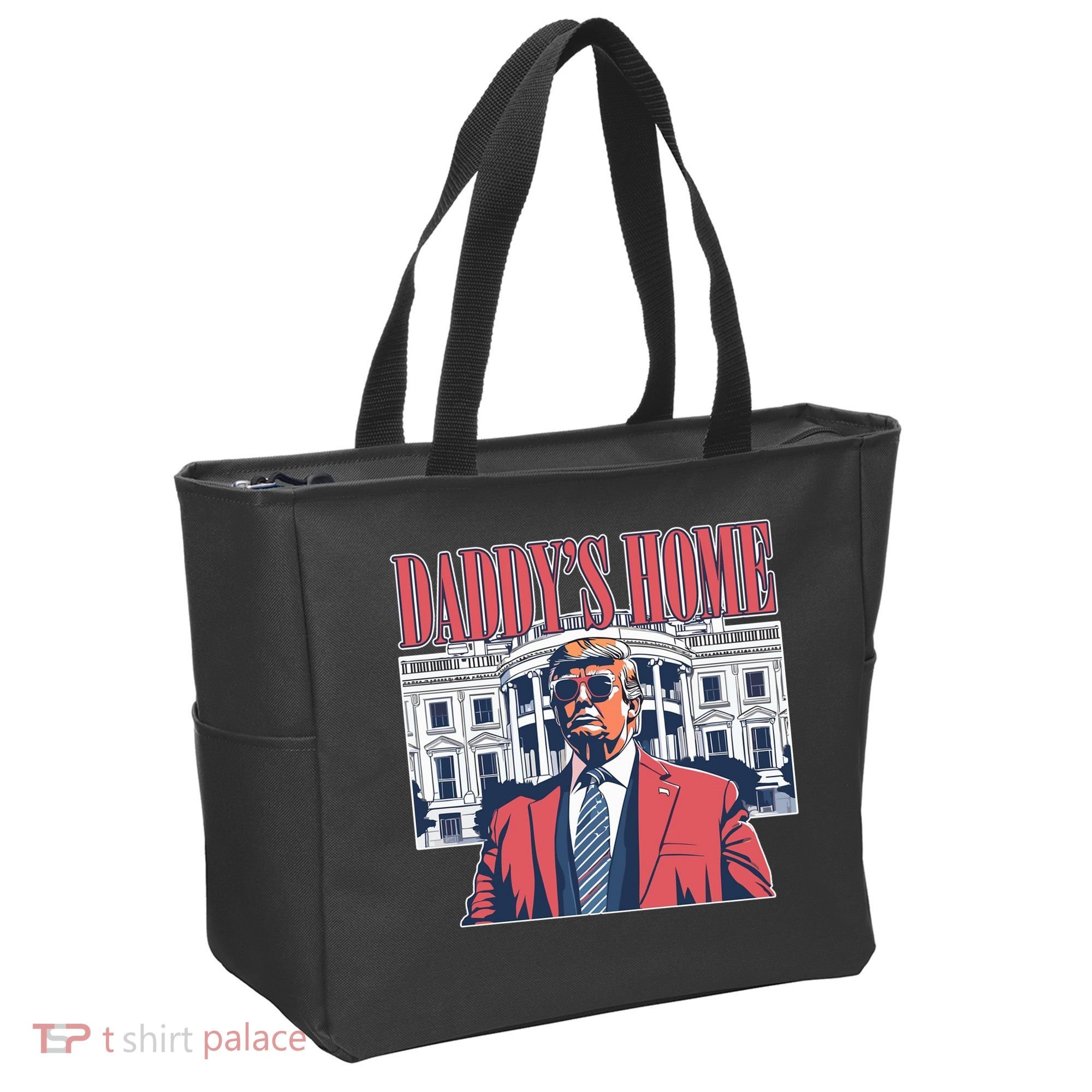 Donald Trump Daddys Home White House Tote Bag