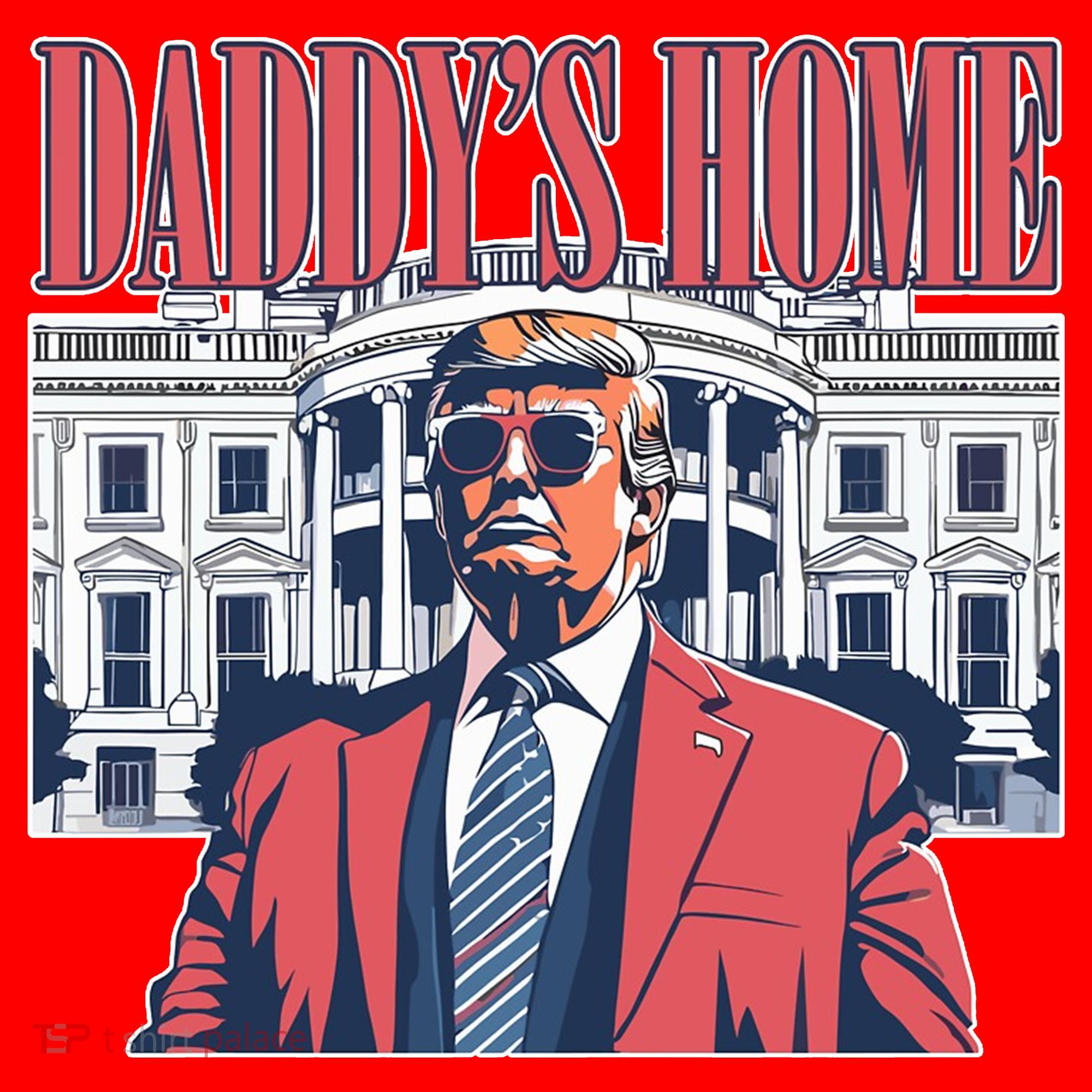 Donald Trump Daddys Home White House Santa Hat