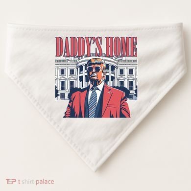 Donald Trump Daddys Home White House USA-Made Doggie Bandana