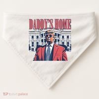 Donald Trump Daddys Home White House USA-Made Doggie Bandana thumb 0