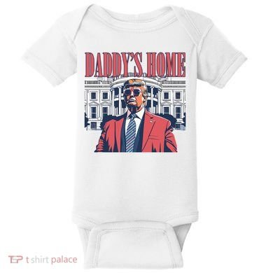 Donald Trump Daddys Home White House Baby Bodysuit