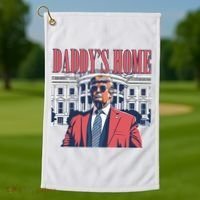 Donald Trump Daddys Home White House Golf Towel thumb 1