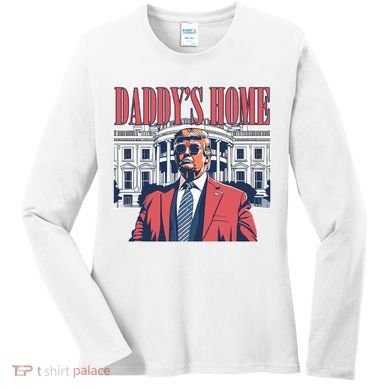 Donald Trump Daddys Home White House Women's Long Sleeve Shirt