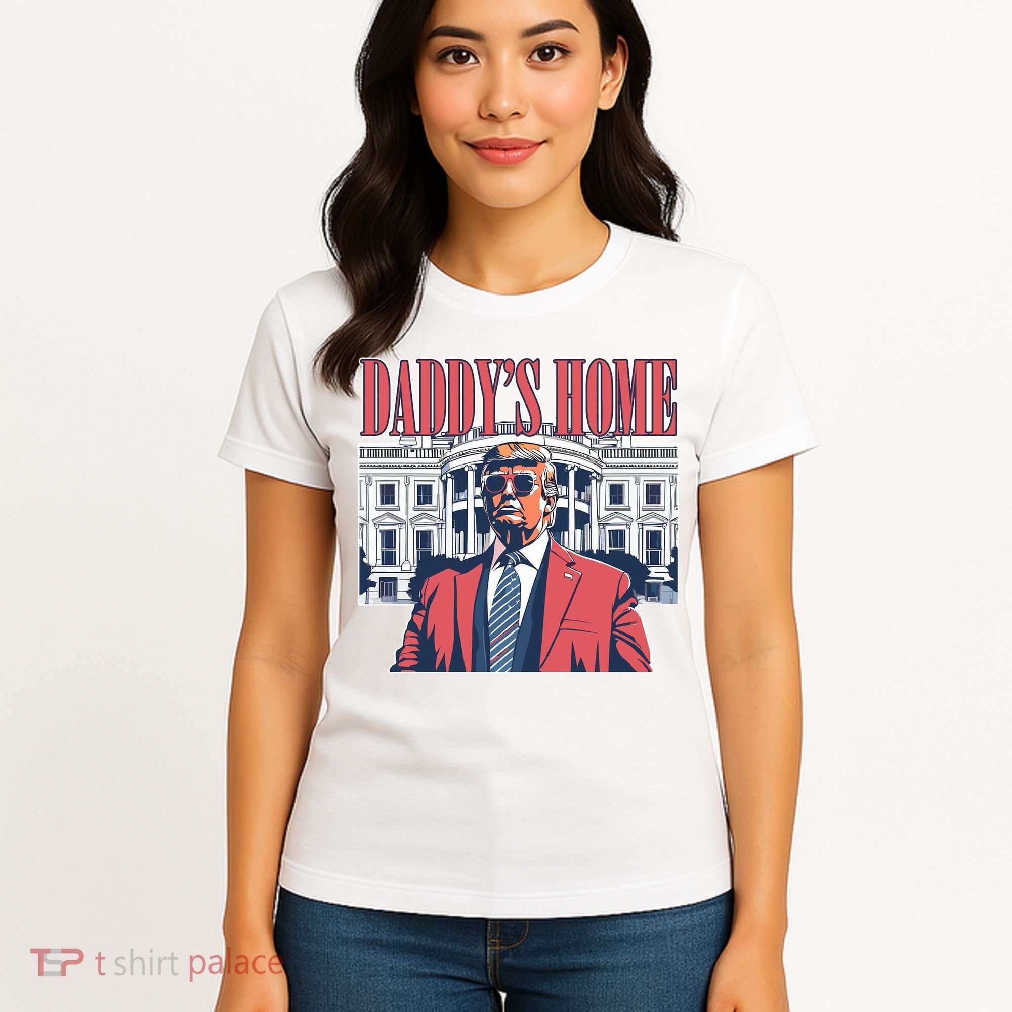 Donald Trump Daddys Home White House Women's T-Shirt