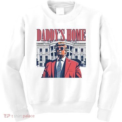 Donald Trump Daddys Home White House Kids Sweatshirt
