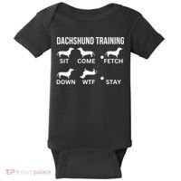 Dachshund Training Dachshund Dog Tricks Baby Bodysuit thumb 0