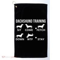 Dachshund Training Dachshund Dog Tricks Golf Towel thumb 0