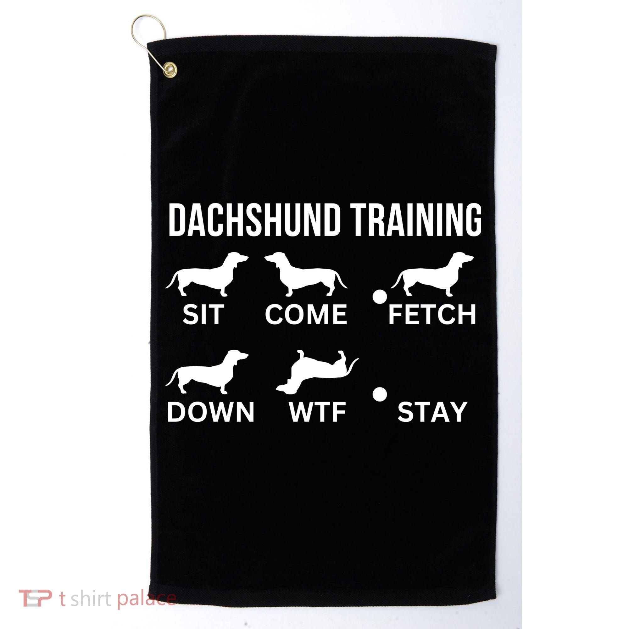 Dachshund Training Dachshund Dog Tricks Golf Towel
