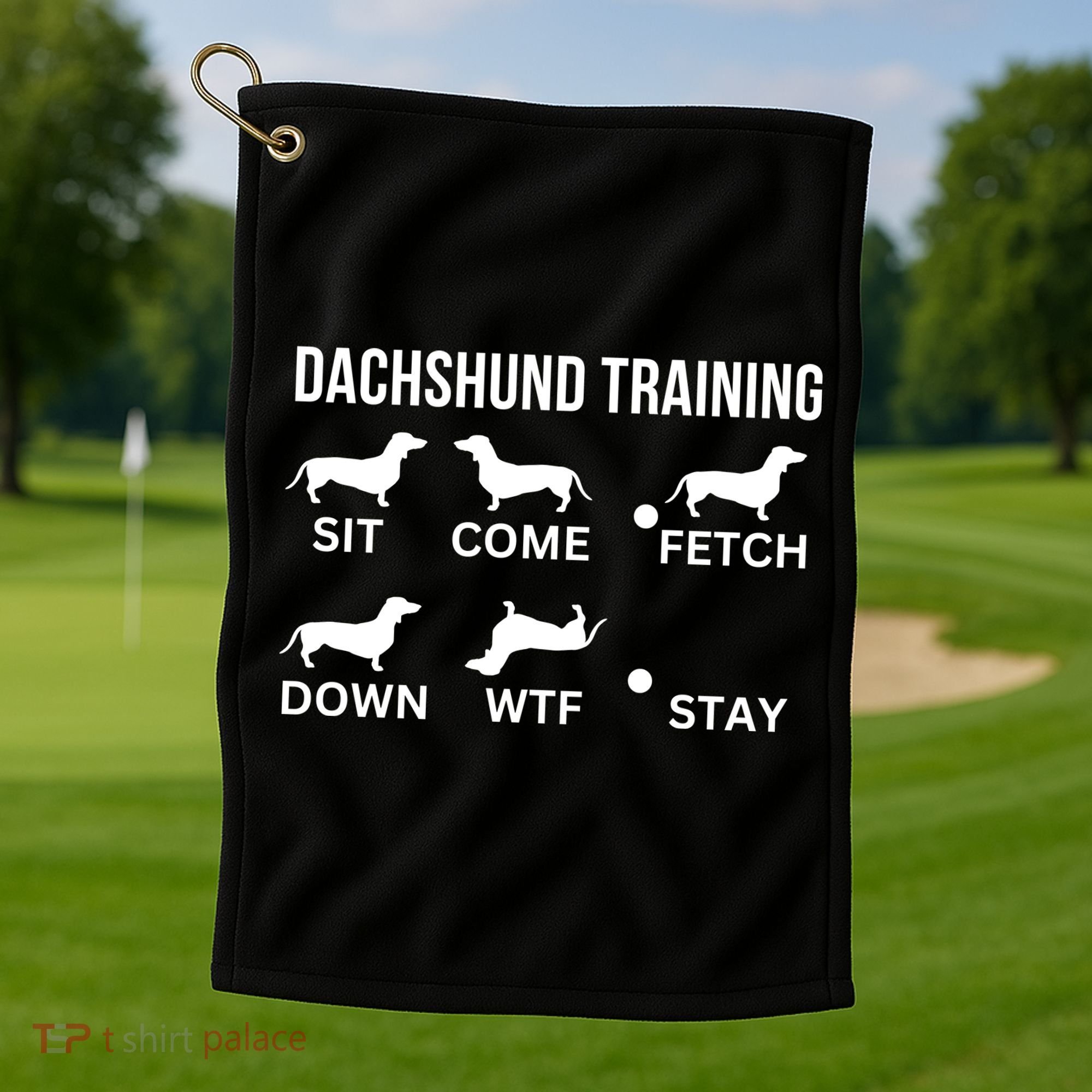 Dachshund Training Dachshund Dog Tricks Golf Towel