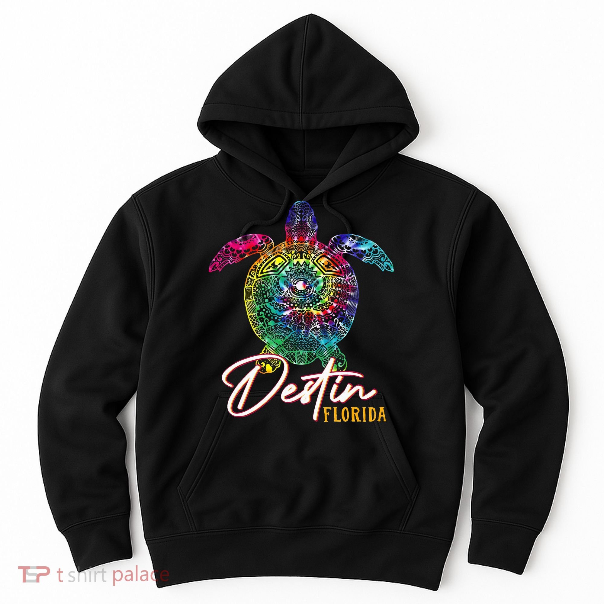 Destin Tie Dye Sea Turtle Florida Matching Family Vacation Hoodie