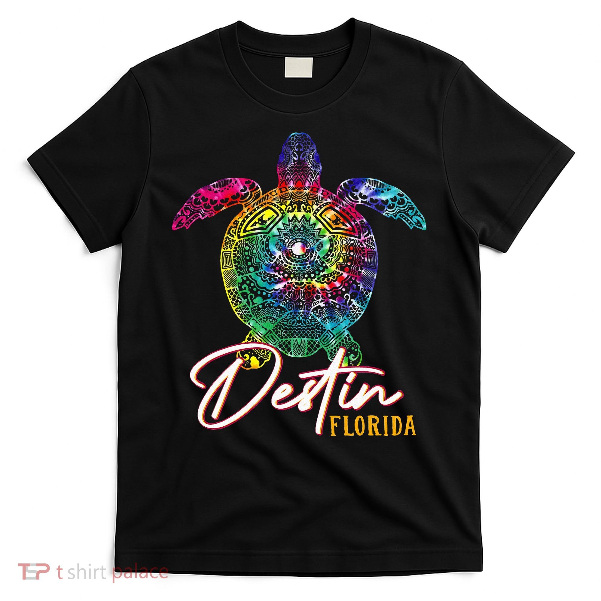 Destin Tie Dye Sea Turtle Florida Matching Family Vacation T-Shirt