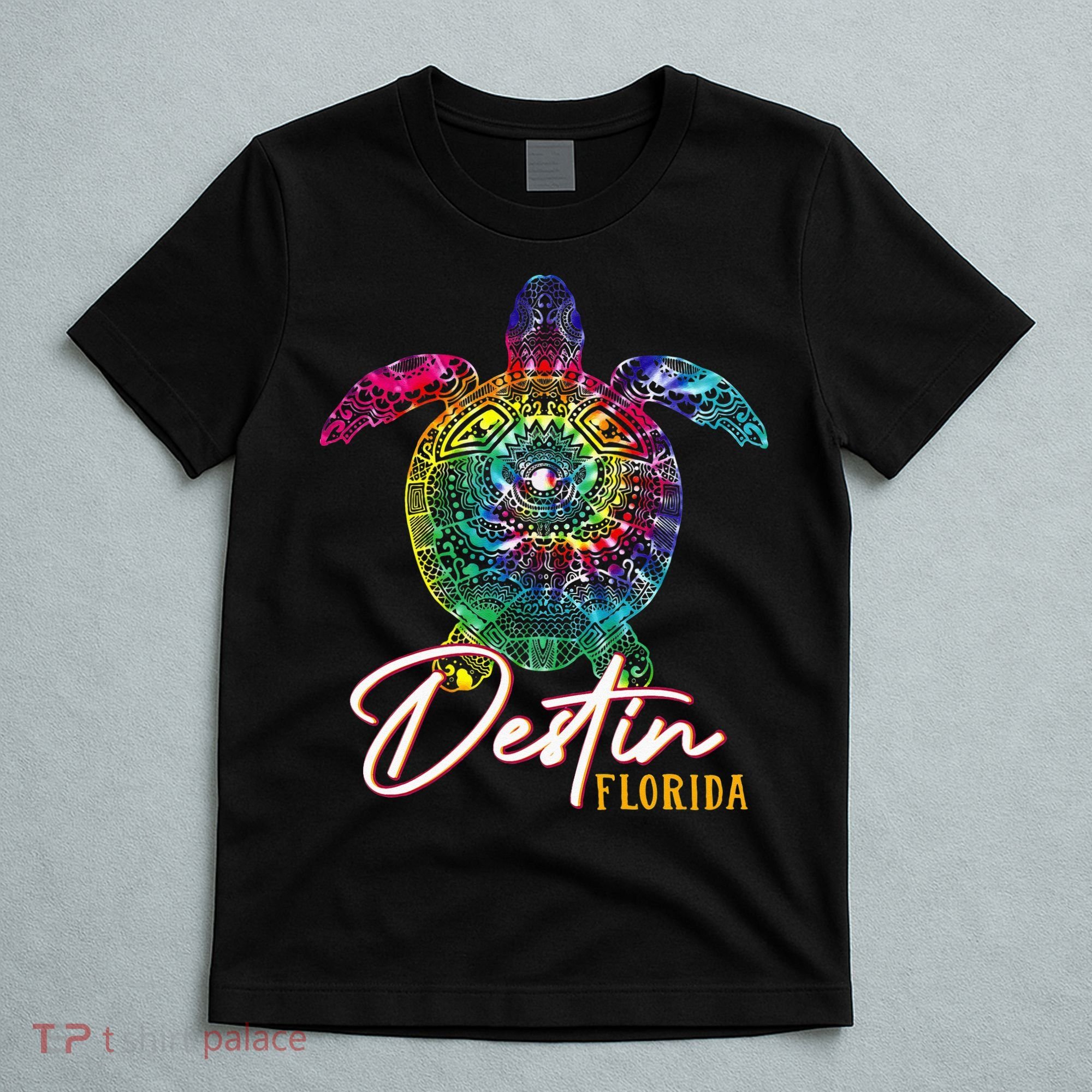 Destin Tie Dye Sea Turtle Florida Matching Family Vacation T-Shirt