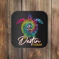 Destin Tie Dye Sea Turtle Florida Matching Family Vacation Coaster thumb 0
