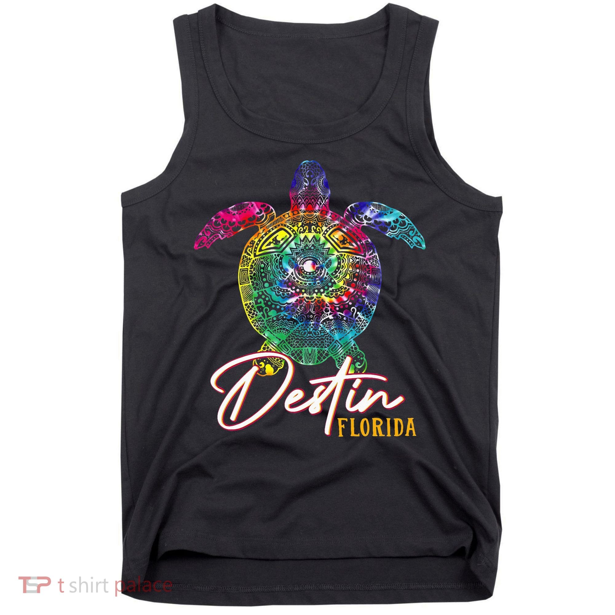 Destin Tie Dye Sea Turtle Florida Matching Family Vacation Tank Top