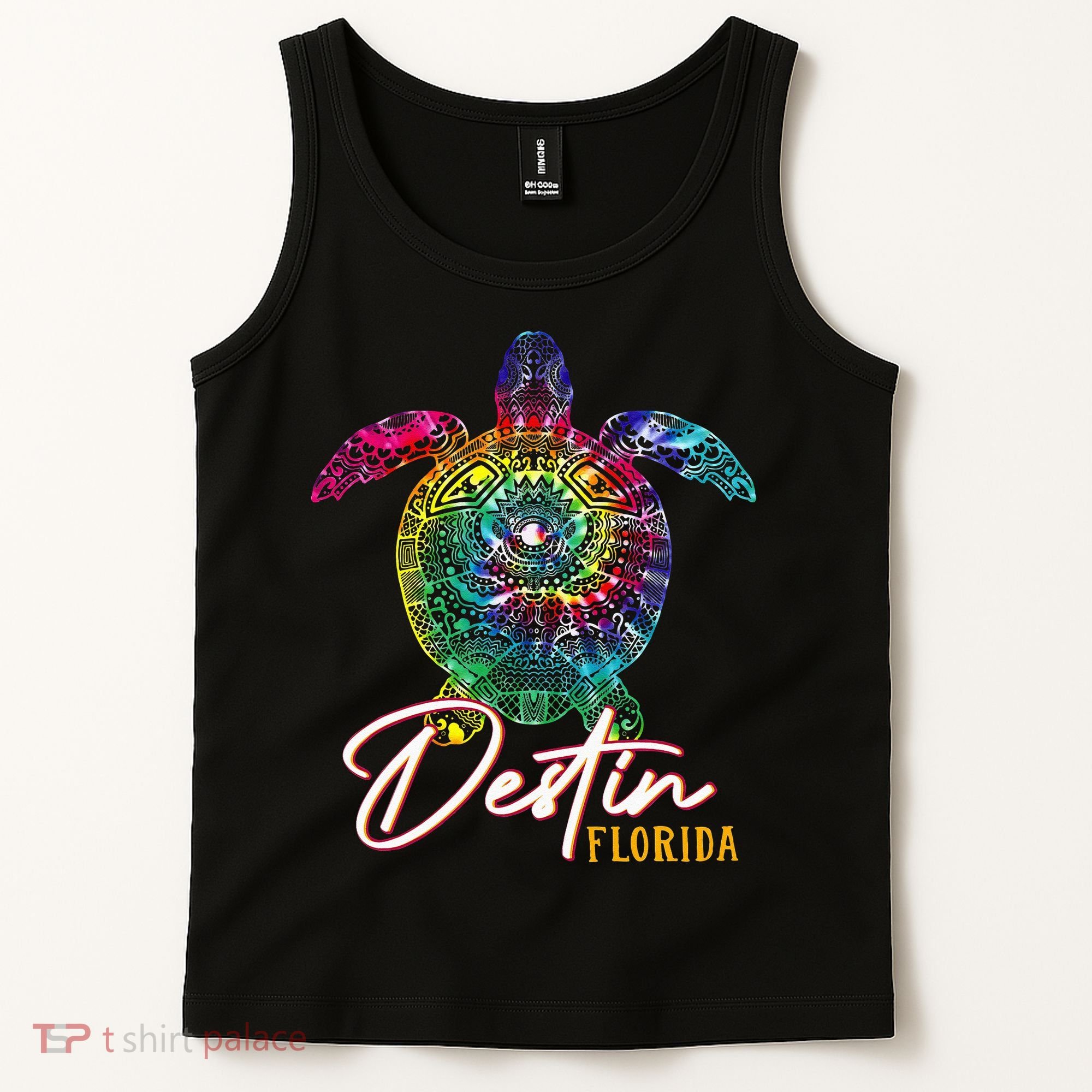 Destin Tie Dye Sea Turtle Florida Matching Family Vacation Tank Top