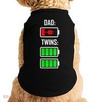 Dad Of Twins Doggie Tank thumb 0