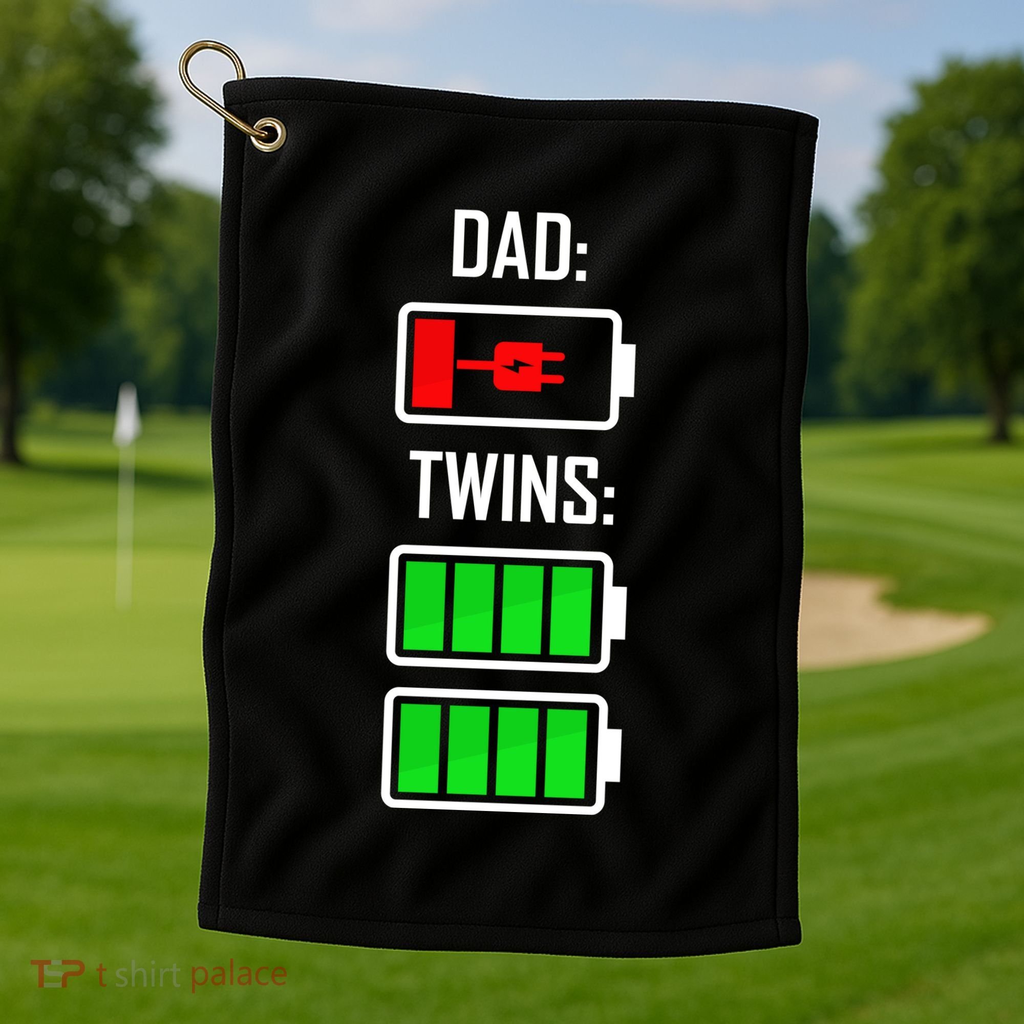 Dad Of Twins Golf Towel