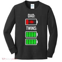 Dad Of Twins Kids Long Sleeve Shirt thumb 0