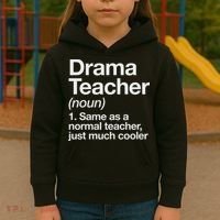 Drama Teacher Definition Funny Back To School Acting Theatre Kids Hoodie thumb 3