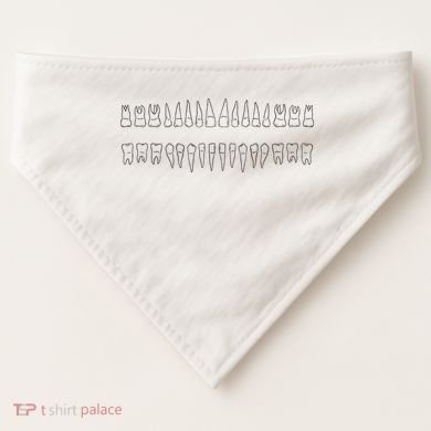 Dentist Teeth USA-Made Doggie Bandana