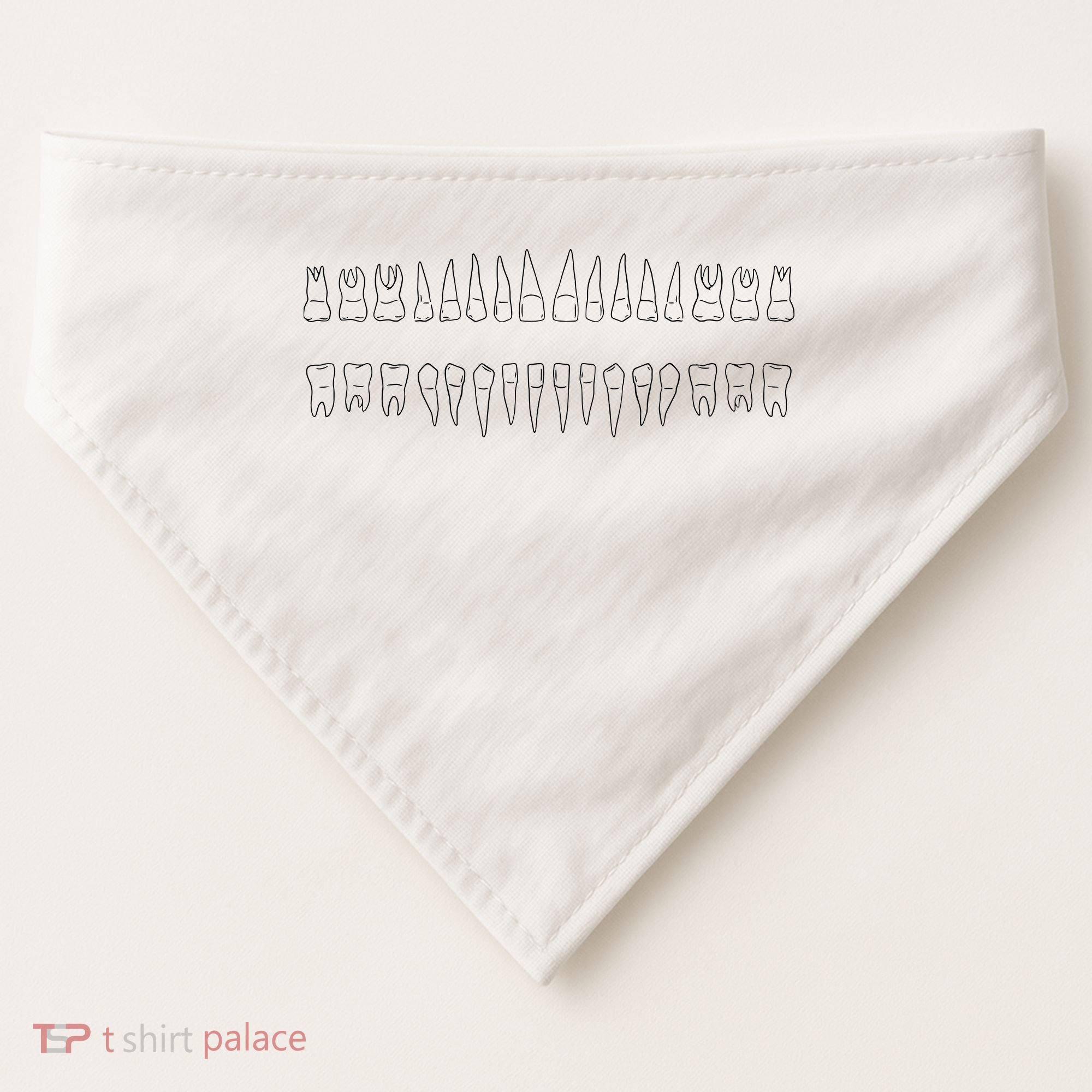 Dentist Teeth USA-Made Doggie Bandana