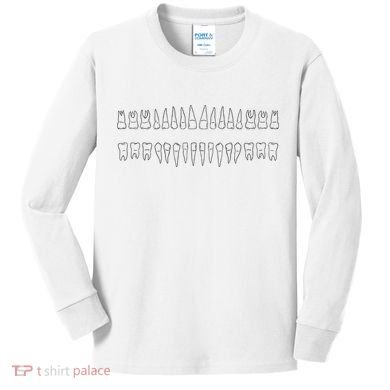 Dentist Teeth Kids Long Sleeve Shirt